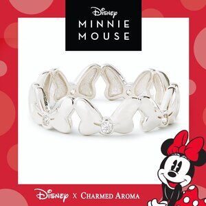 Disney Minnie Mouse Bow ring, 925 Sterling Silver Charmed Aroma